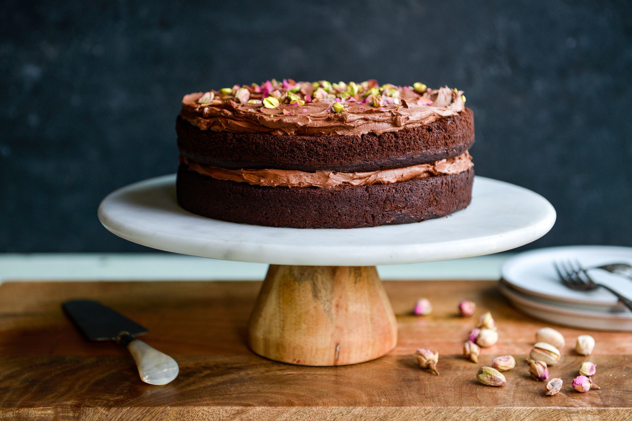 VEGAN GLUTEN-FREE CHOCOLATE LAYER CAKE-11
